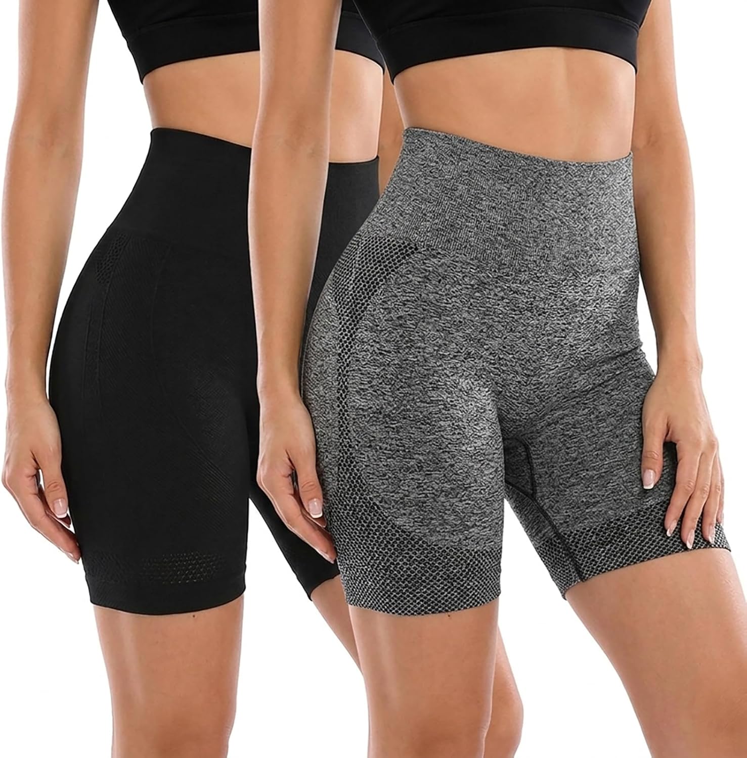 2 Pack High Waisted Shorts for Women 3.5",Tummy Control & Squat-Proof Workout Shorts for Yoga,Running