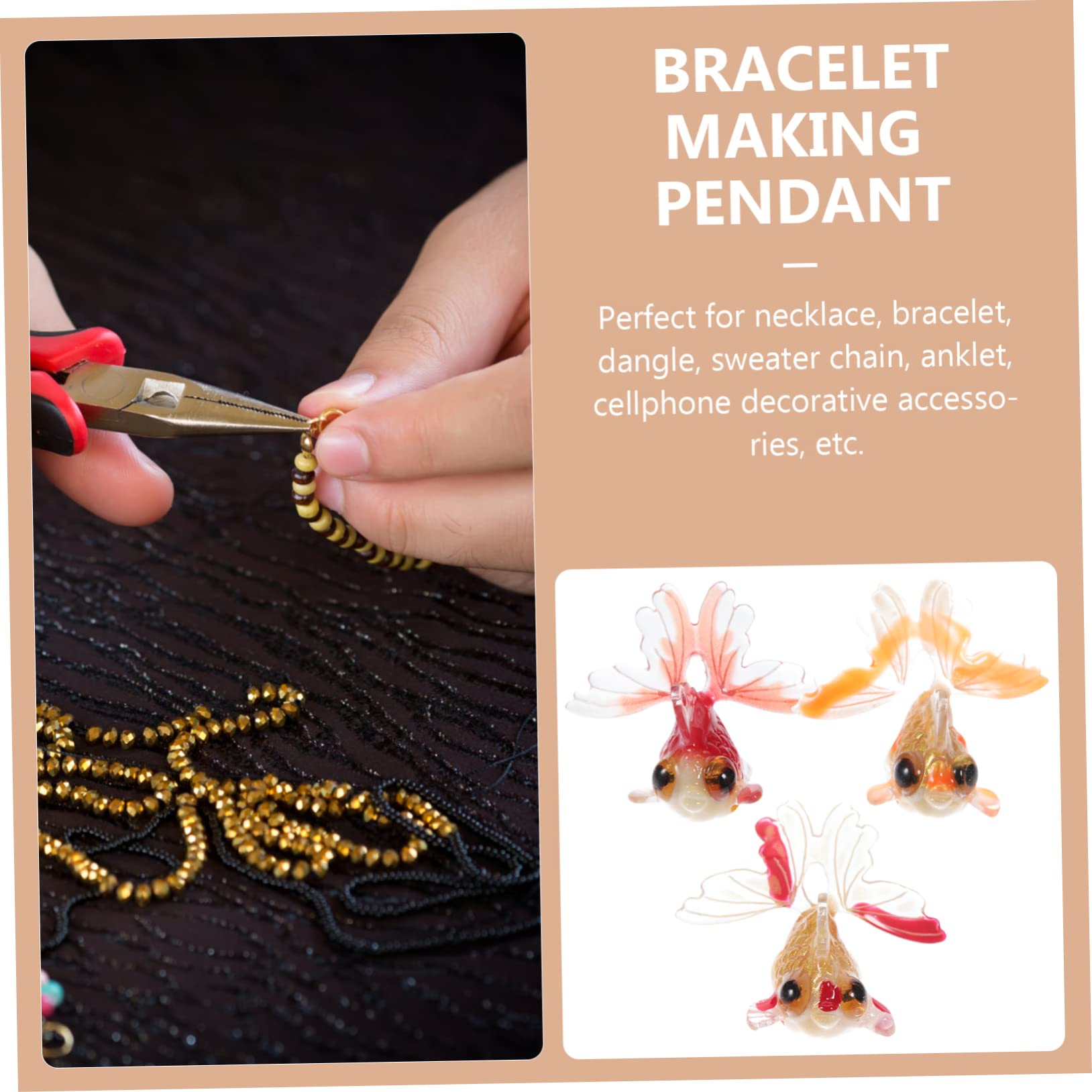 EXCEART 60pièces Charms Poisson Pour Création De Bijoux Pendentifs Amusants Forme De Poisson Pour Colliers Et Bracelets