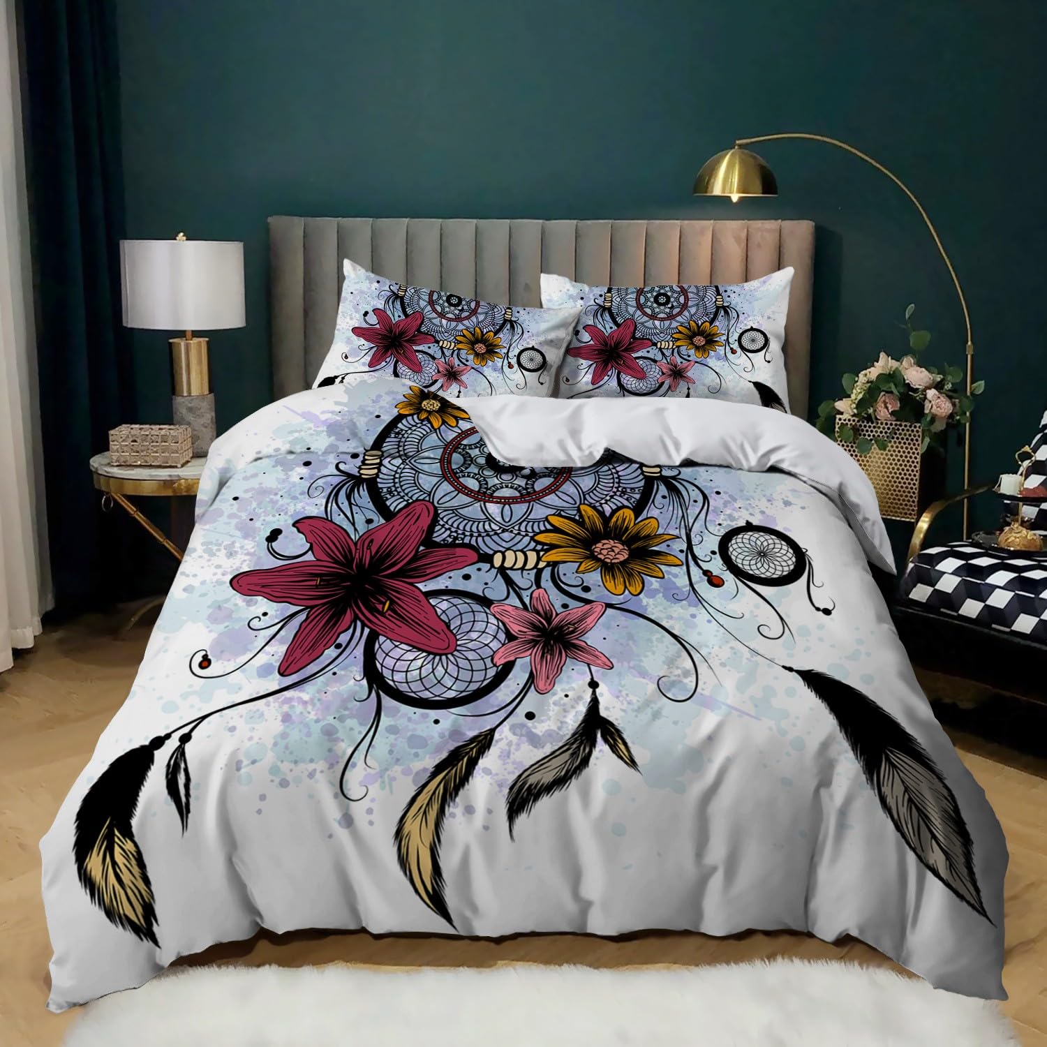 Bettwäsche-Set 180x200 Cm Mit Cartoon-Karten-Muster – Mikrofaser, 3-teilig, Bügelfrei