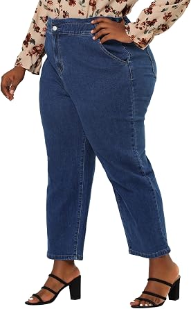 Agnes Orinda Plus Size Denim Pants for 