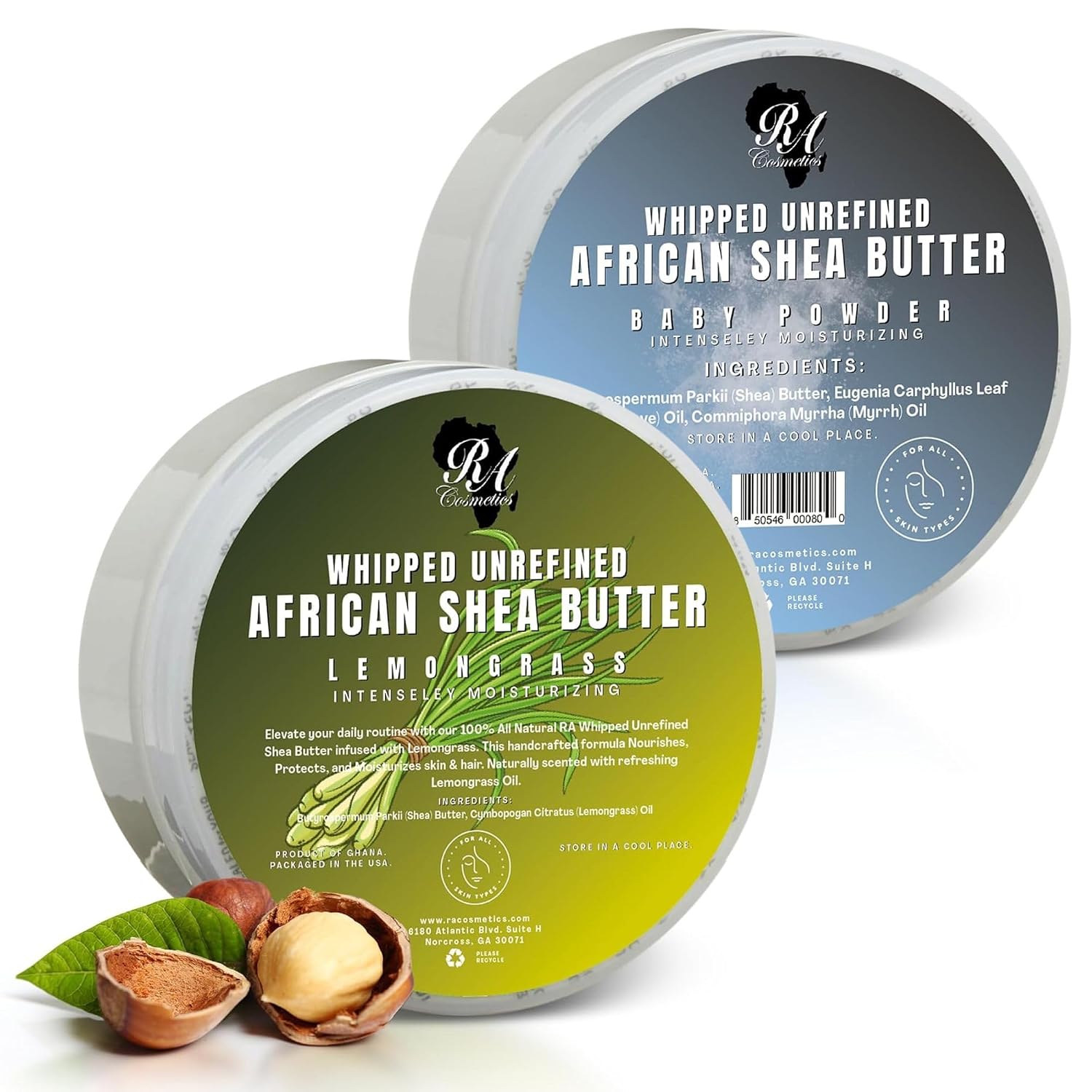 RA COSMETICS Whipped Shea Butter - Hydrating Lemongrass Formula