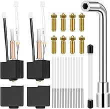 2Pcs Anycubic Kobra 3 Hotend | with 8 0.4mm Brass Nozzles, Nozzle Key, 20 Cleaning Needles and 4 Silicone Protective Sleeves | Compatible with Kobra 3/Kobra 3 Combo
