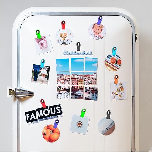 Miniatura 7 de Paquete de 12 clips magnéticos para bolsas, clips para bolsas de alimentos para paquetes de alimentos, clips de cocina con imán para refrigerador,