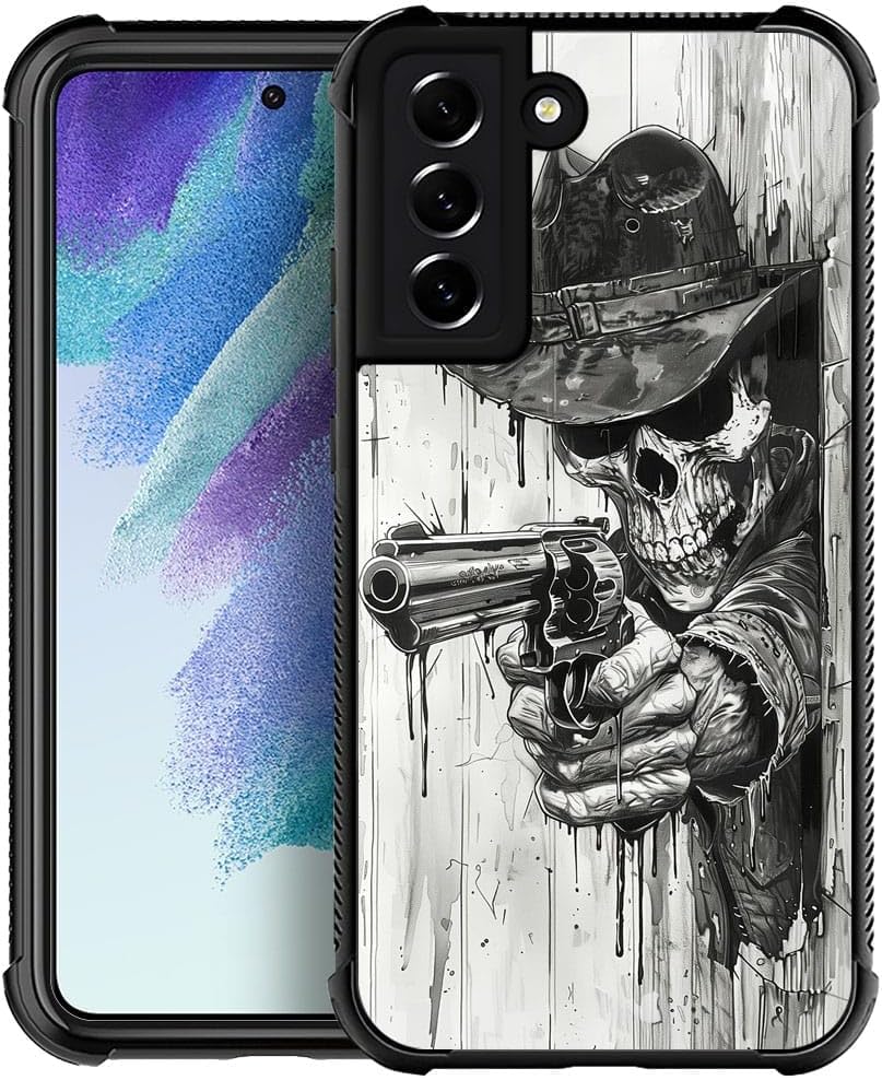 CARLOCA Compatible with Samsung Galaxy S21 FE Case,Funny Western Cowboy Samsung Galaxy S21 FE Cases for Girl,Fashion Graphic Design Shockproof Anti-Scratch Drop Protection Case