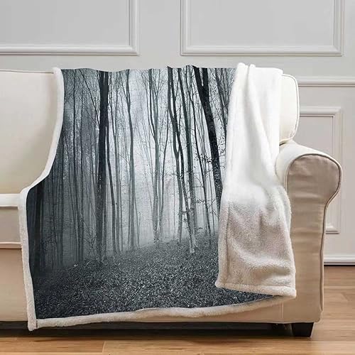 Miniatura 8 de Cobijas Calientes para Invierno de Paisley Cobijas para Invierno - Mantas de sofá en blanco y negro, mullidas, cálidas, acogedoras, gruesas para