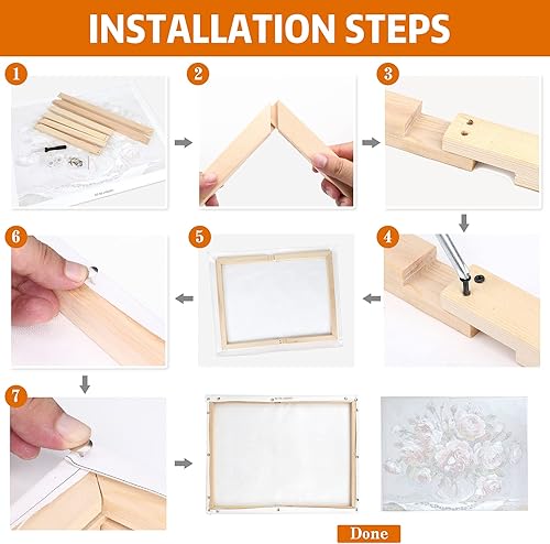 Miniatura 6 de ANT-mymico Kit de pintura con marco de madera por números, 16 x 20 pulgadas, lienzo de números para adultos principiantes con pinceles