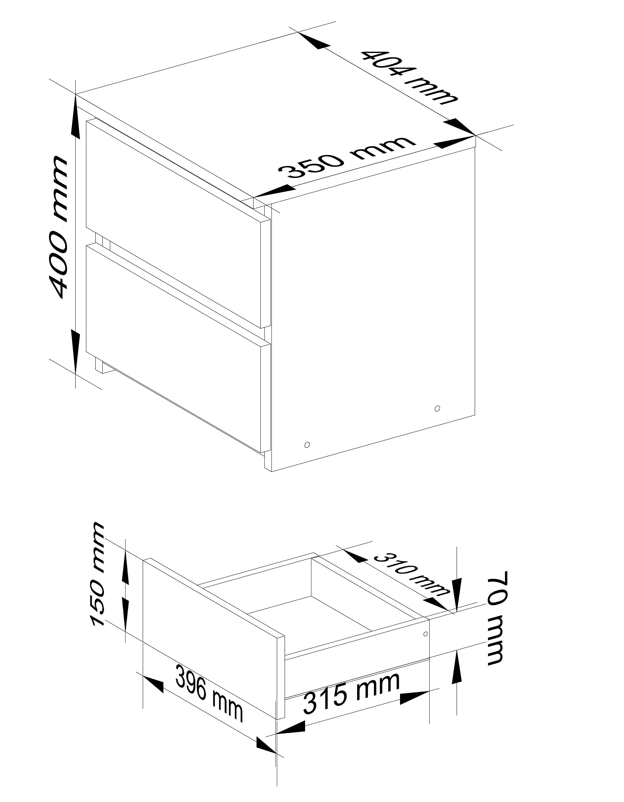 Maxfurn Hoektafel Rafael 1 Lade Lamulux - Divani Outlet