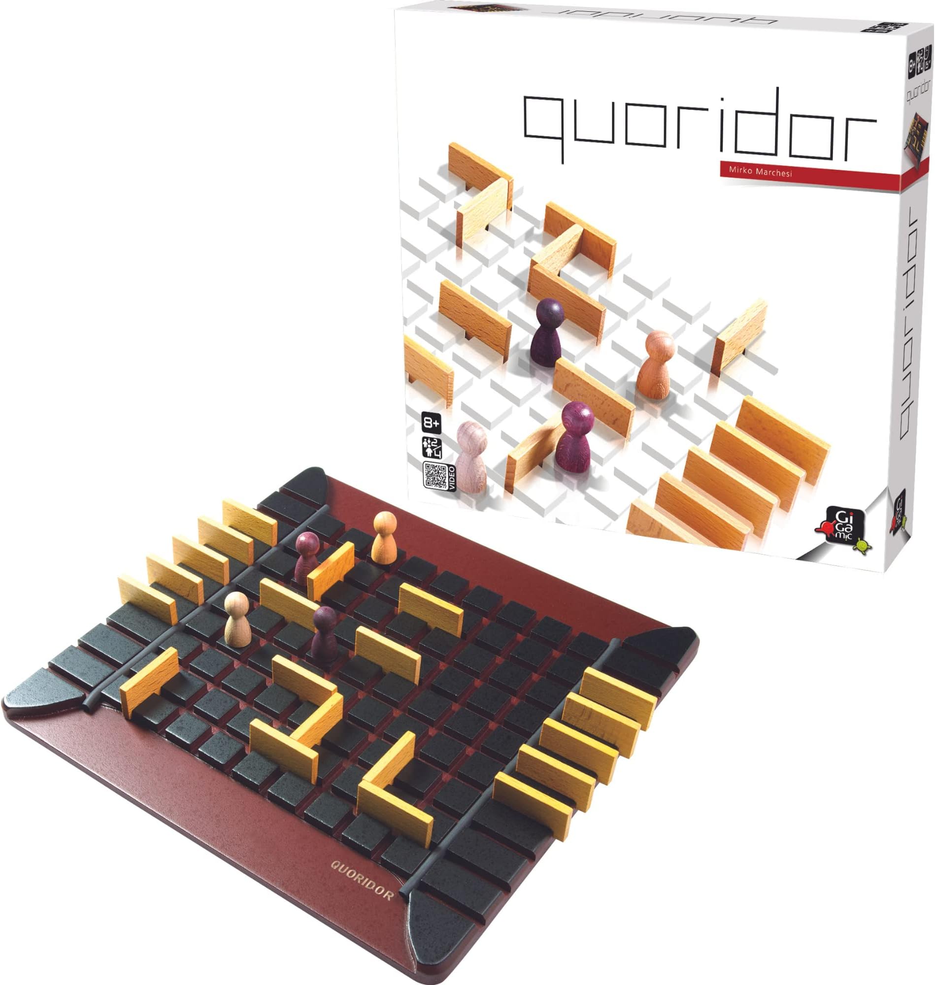 GIGAMIC Quoridor Game, for 3 Months and Up, Multi Color, Kids, Multicolor