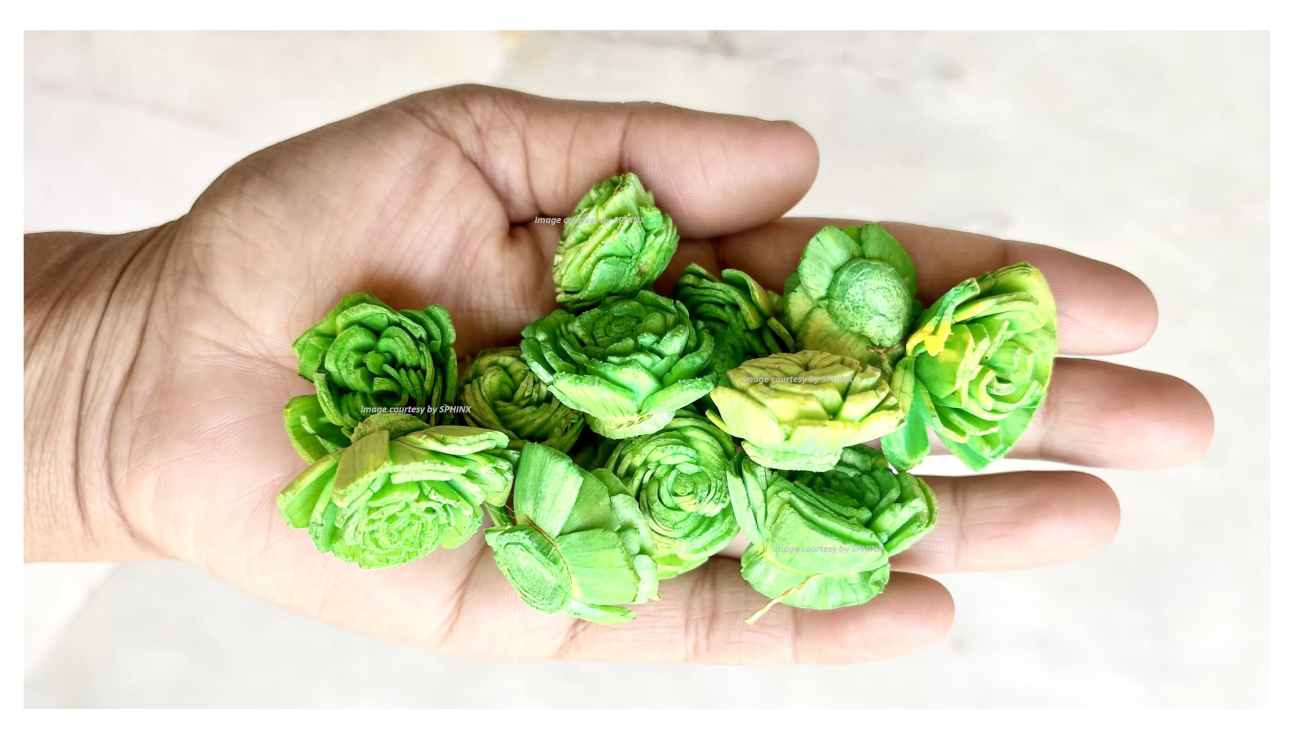 SPHINX Sola Wood Paper Bailey Flowers, D-I-Y Art and Crafts, Garland Making Festive Pooja Wedding Housewarming Christmas Decorations (Diameter 2 cms - 100 Pieces, Green) (B0D1Y52R6N) Amazon Price History, Amazon Price Tracker