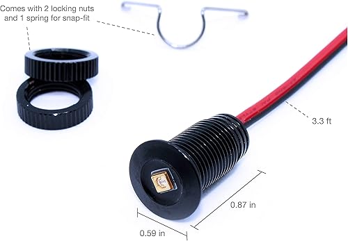 Miniatura 5 de Perno de luz antiviral UV – Montaje empotrado LED germicida ultravioleta UVC de 12 V, desinfectante, desinfección para interiores de automóviles,