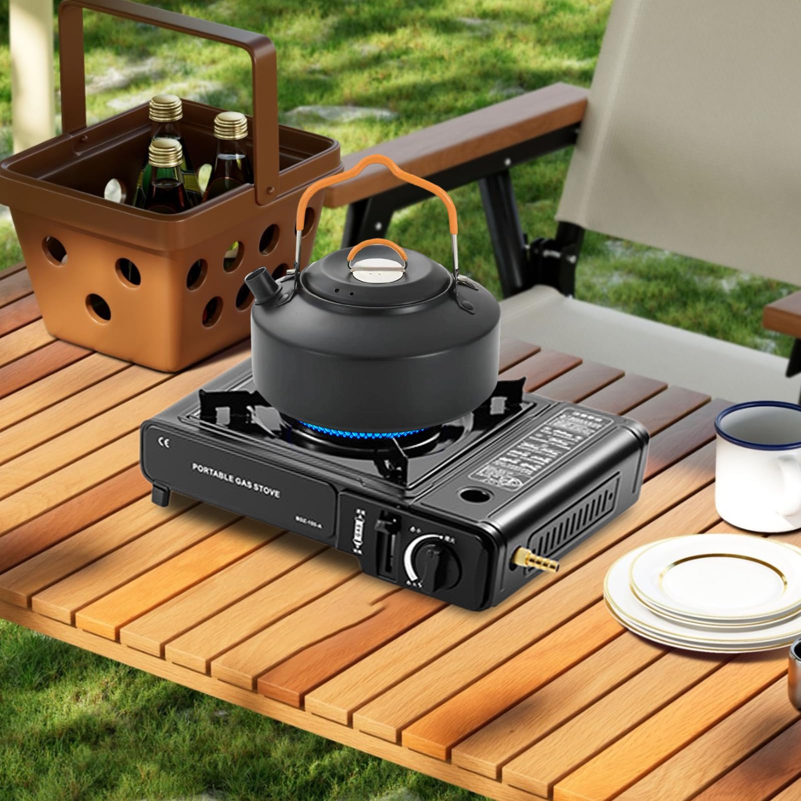 Réchaud portable camping Léger chauffage rapide thermorésistant | Réchauds De Camping Portables À Combustion Pour Activités De Plein Air : Randonnée, Trekking, Cuisine Extérieure, Terrasse