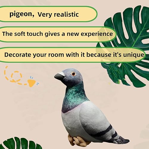 Miniatura 3 de FRANKIEZHOU Peluche de paloma gris de 7 pulgadas, juguete de peluche de paloma para niños, juguete de peluche de pájaro, juguetes suaves, regalos