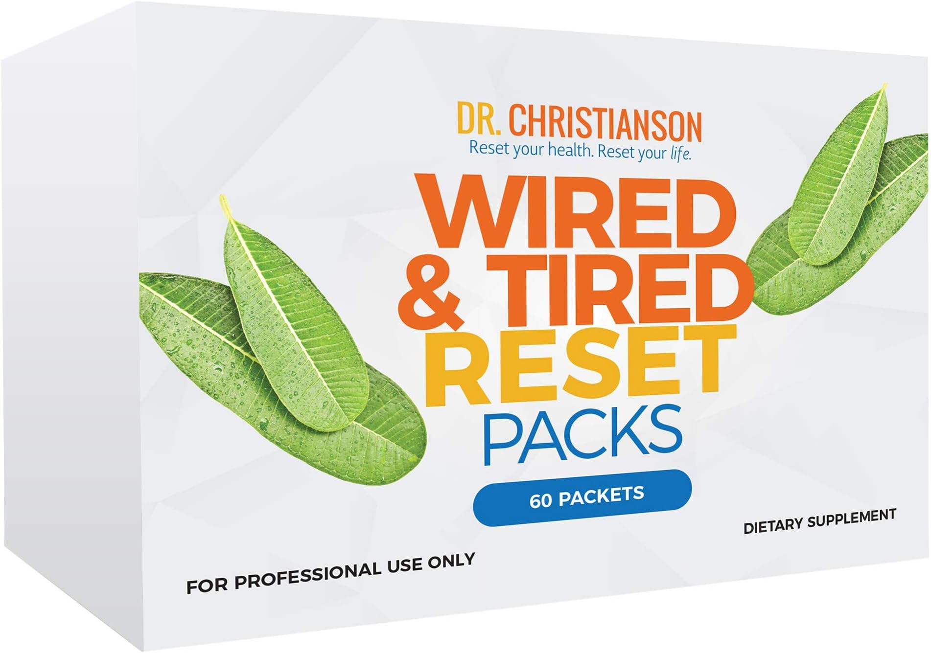 Dr. Christianson Wired & Tired Packs - Adrenal Health Packets for All-Day Energy + Calm Support - Metabolism Reset Diet (60 Packets)