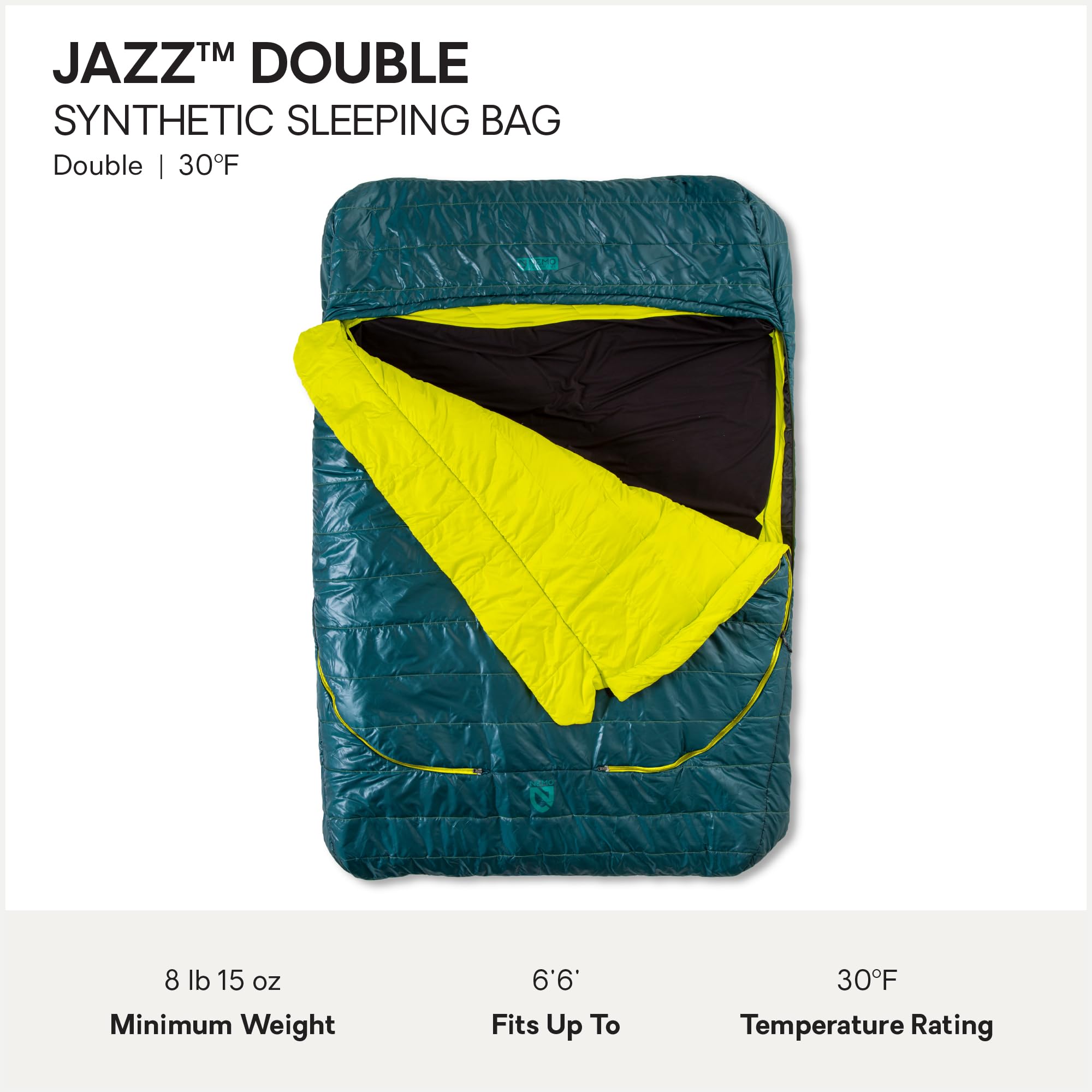 NEMO Jazz Sleeping Bag - Comfort Camping -2 NEMO Jazz Sleeping Bag - Comfort Camping -2