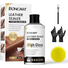 Leather Sealer Scratch-Resistant Leather Finisher, 5fl oz Leather Sealant & Protector Finisher for Dye, Paint,Durable Flexible Urethane Clear Coat for Leather Furniture, Shoes, Bags, Jackets