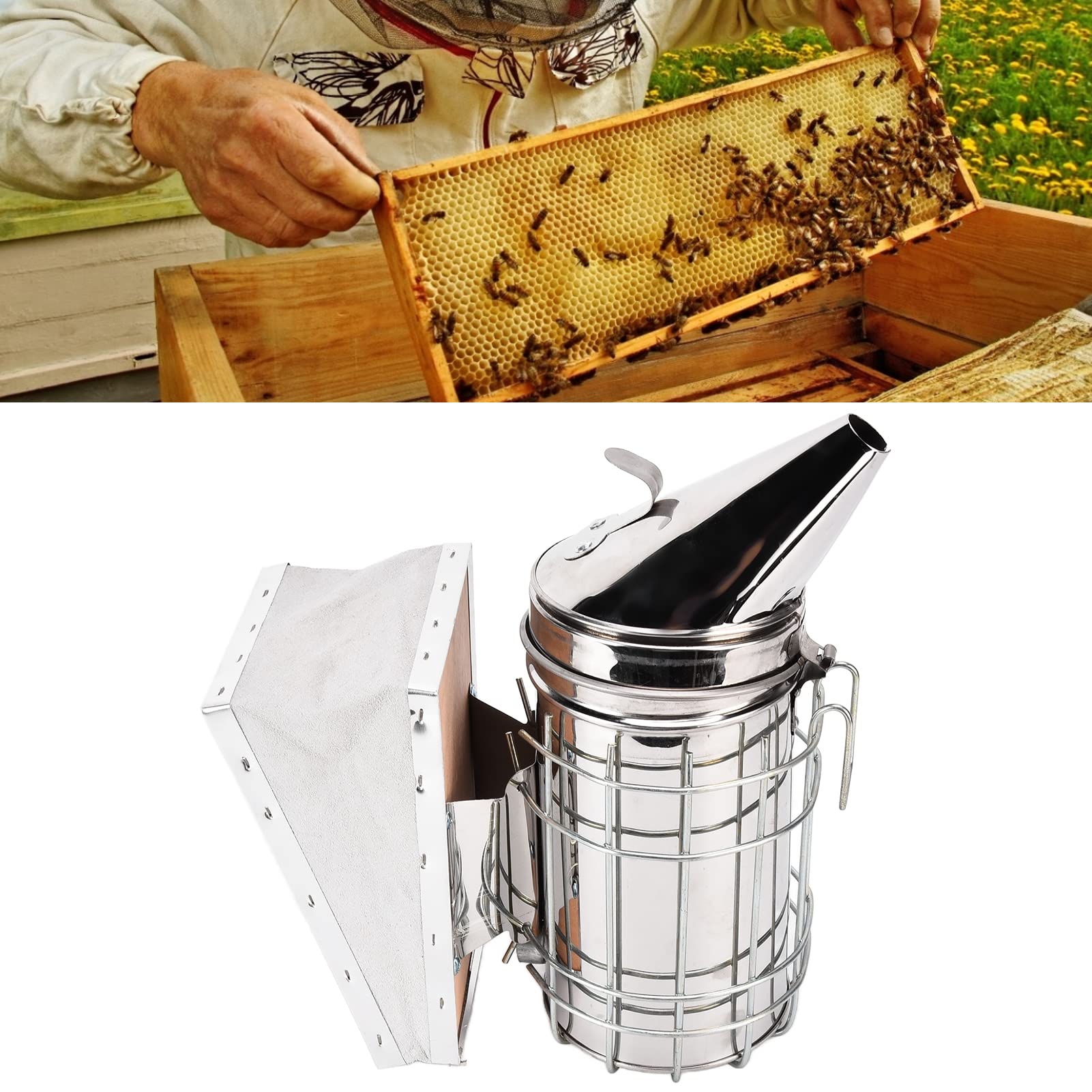 Kit de iniciación de Apicultura, ahumador de Colmena, raspador de Alambre, Cepillo de Abeja, Suministros, Herramientas para apicultores