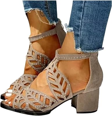 Amazon.com: Shakumy Sandalias de cuña para mujer de verano elegante, para  mujer, informales, gruesas, de malla, estilo bohemio, con puntera abierta,  zapatos de playa : Deportes y Actividades al Aire Libre