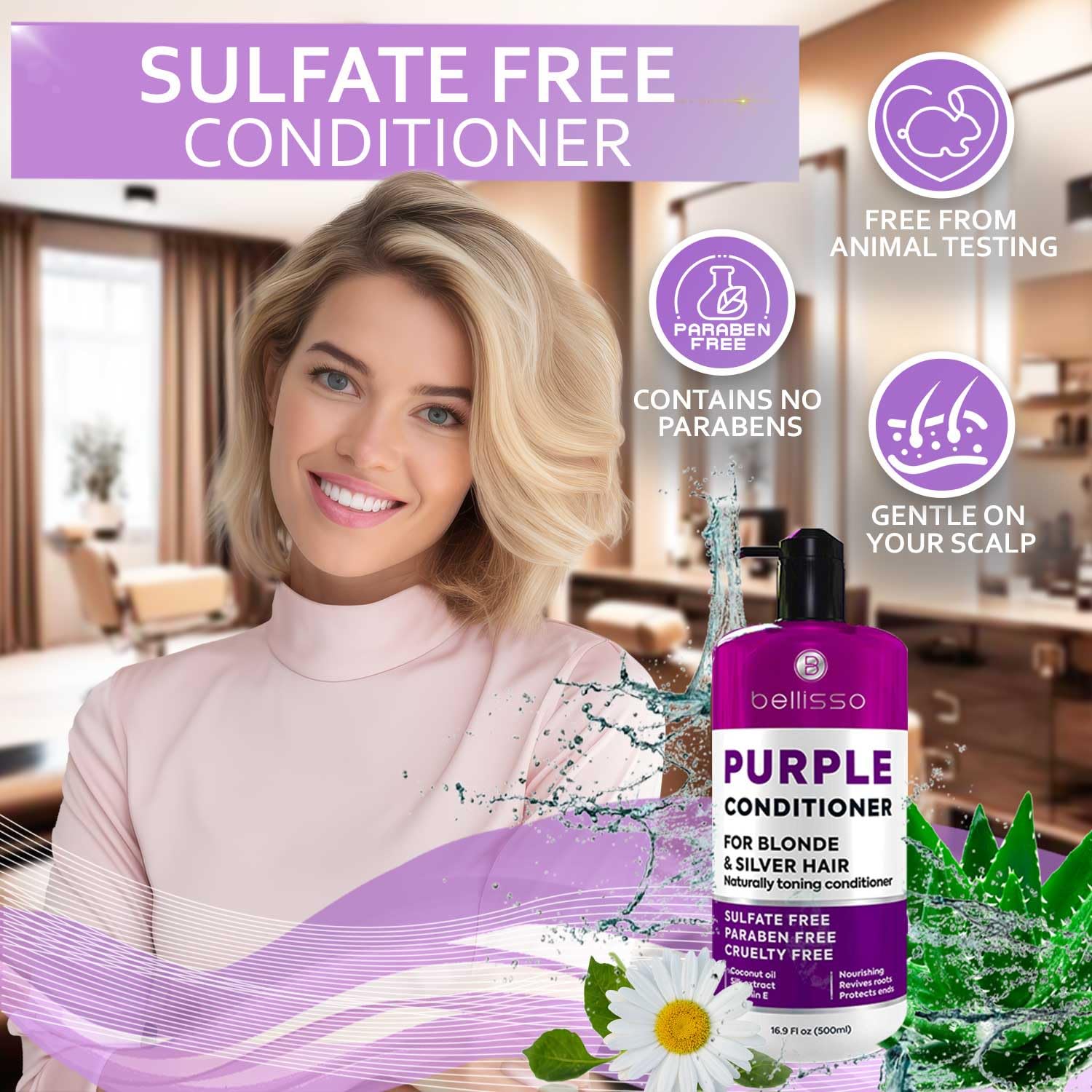 BELLISSO Purple Conditioner and Purple Hair Mask