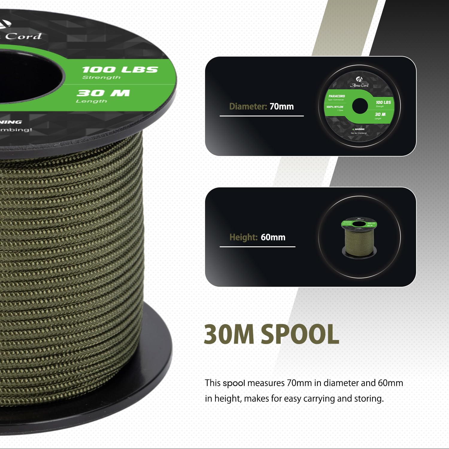 Corda Paracord 2mm Nylon - 30 Metri Per Sopravvivenza, Campeggio, Fai Da Te, Resistente Fino A 45 Kg - Foto 10