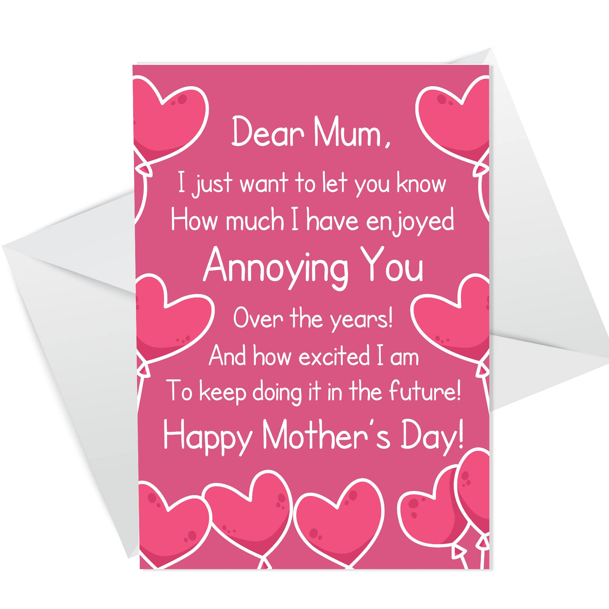 Rude Mothers Day Card For Mum Funny Card From Son Daughter Joke Card