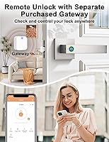 Vista 7 de Cerradura de puerta de huellas dactilares, perilla de puerta biométrica con cerradura inteligente, manija de puerta de entrada sin llave