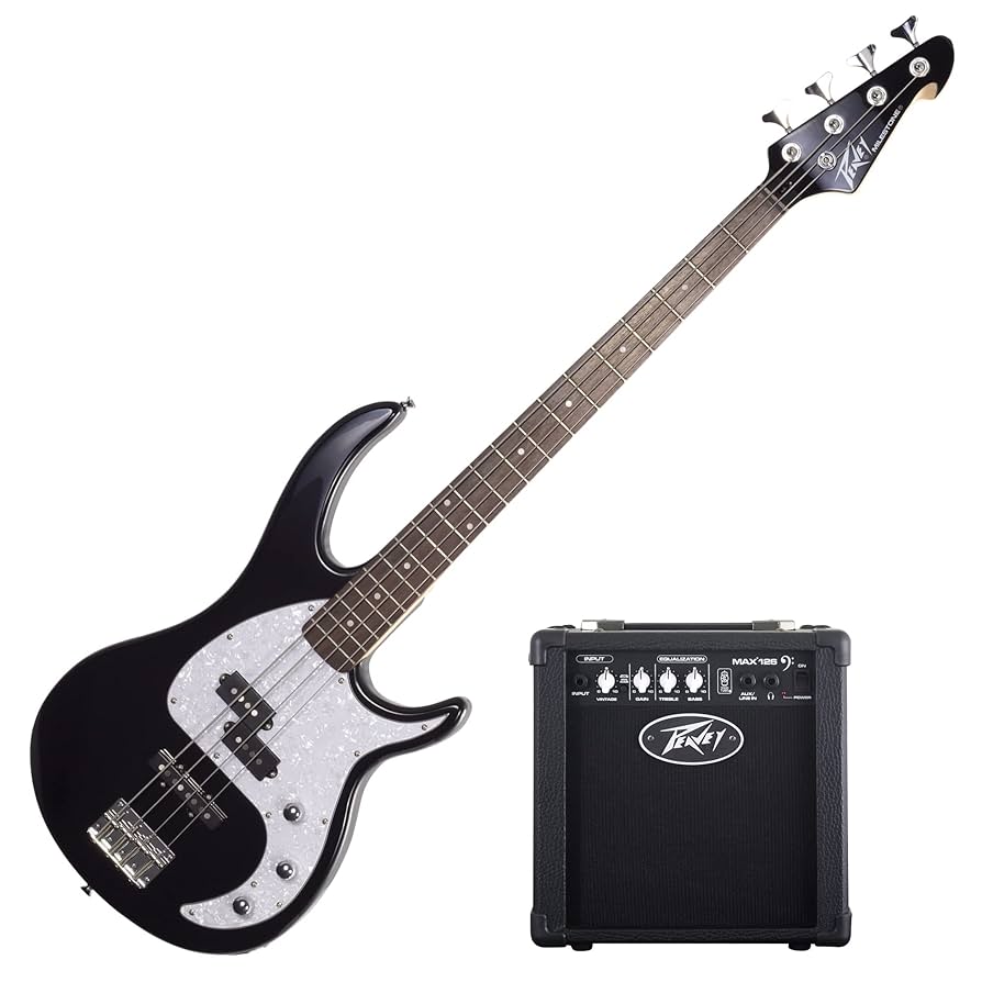 Amazon.com: Peavey Milestone® 4-String Black Bass Guitar