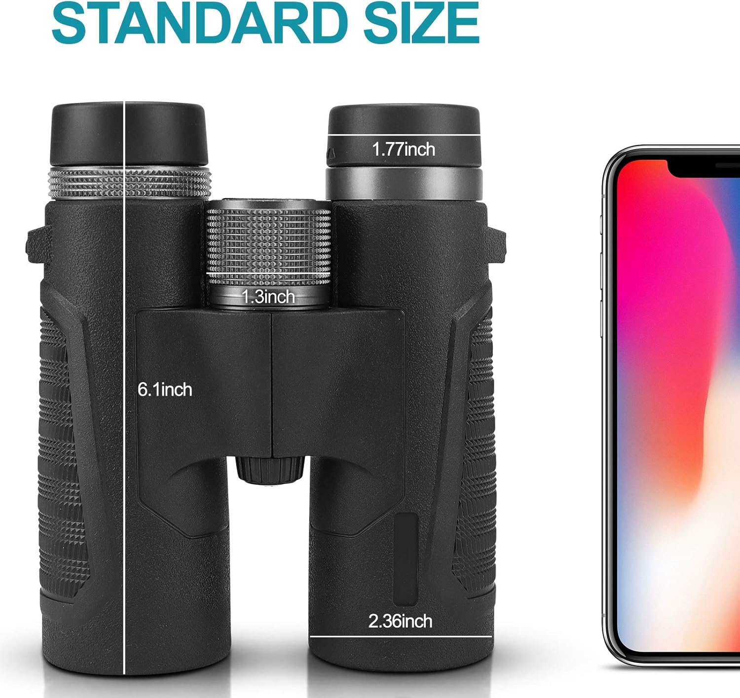 Black Friday - 80% OFF 12 x 42 Binoculars for Bird Watching, Anti-Fog and Waterproof Binoculars for Adults and Kids with 16.5mm BAK4 FMC Lens, 16mm Large Eyepiece Binoculars for Hunting, Concerts, Travel, and Sports Event