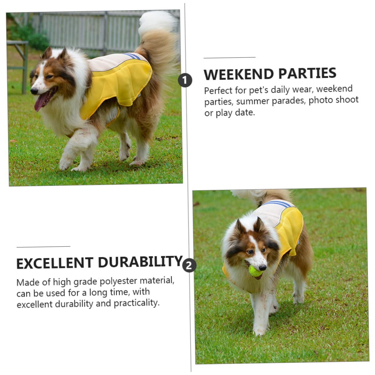 Gilet Rafraîchissant pour Chien Jaune XL, Vêtement été Anti-Chaleur