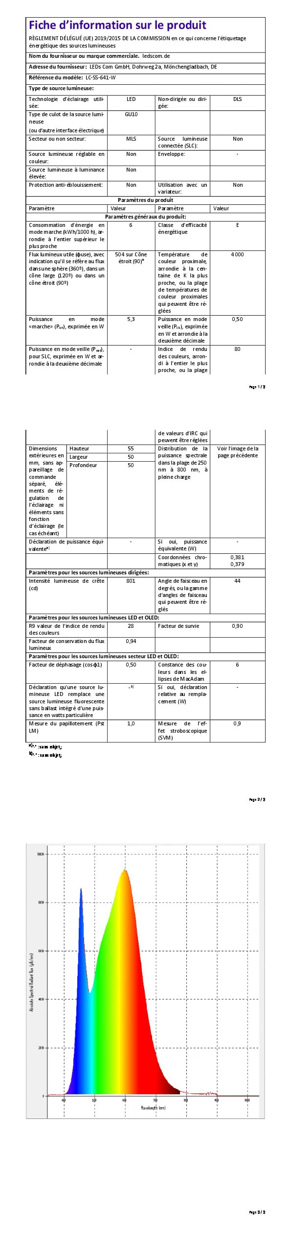 ledscom.de 2x Leselampe WAIKA mit Schwanenhals und Schalter weiß matt, inkl. GU10 LED Lampe (weiß, 5,3W, 504lm, 44°)