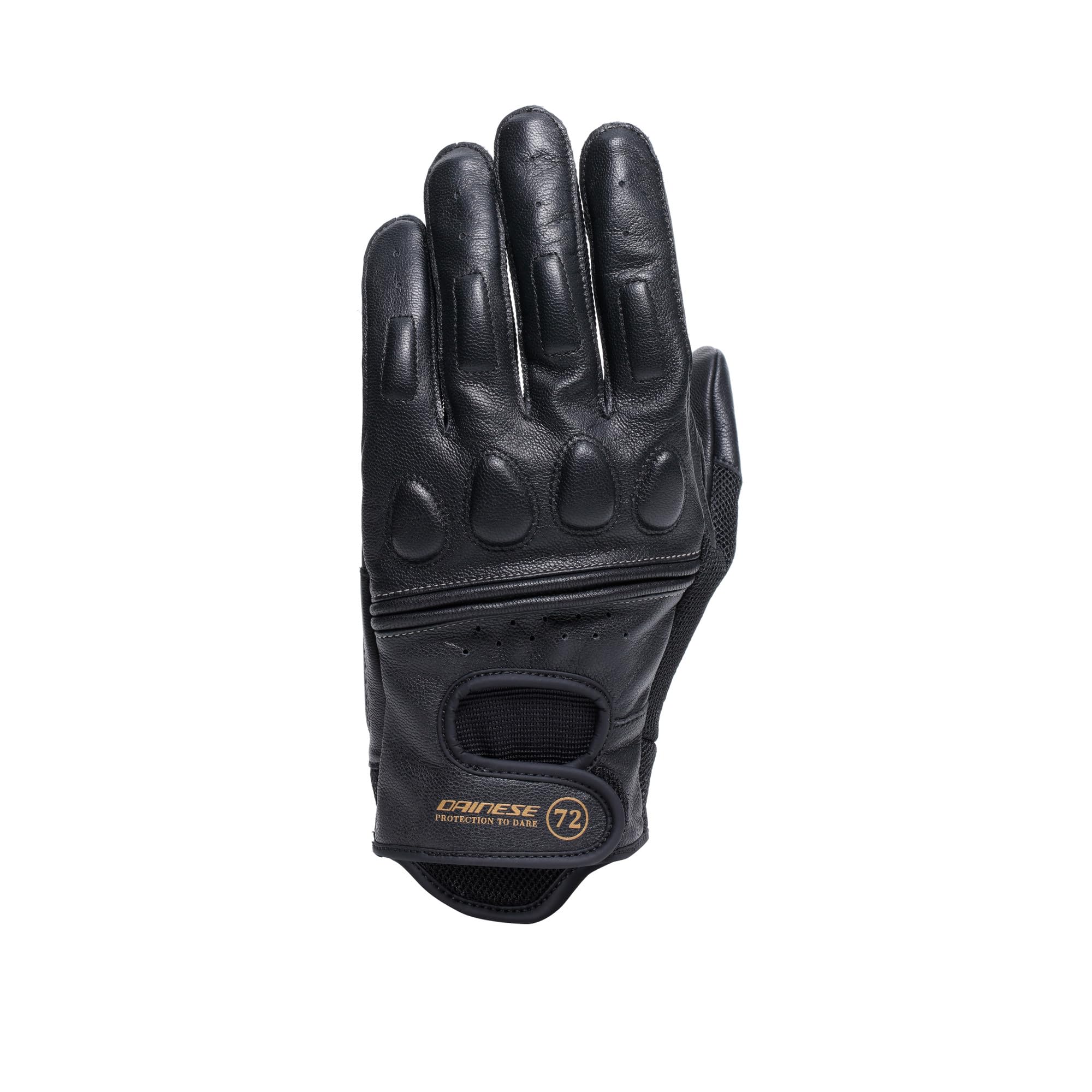 Dainese - Blackjack 2 Gloves, Guanti da Moto in Pelle, Stile Vintage, Uomo, Nero/​Nero, L