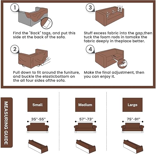 Miniatura 3 de WONGS BEDDING Funda de terciopelo elástico para sofá, funda acolchada con falda, apta para mascotas, duradera, lavable, elástica, de fácil ajuste,