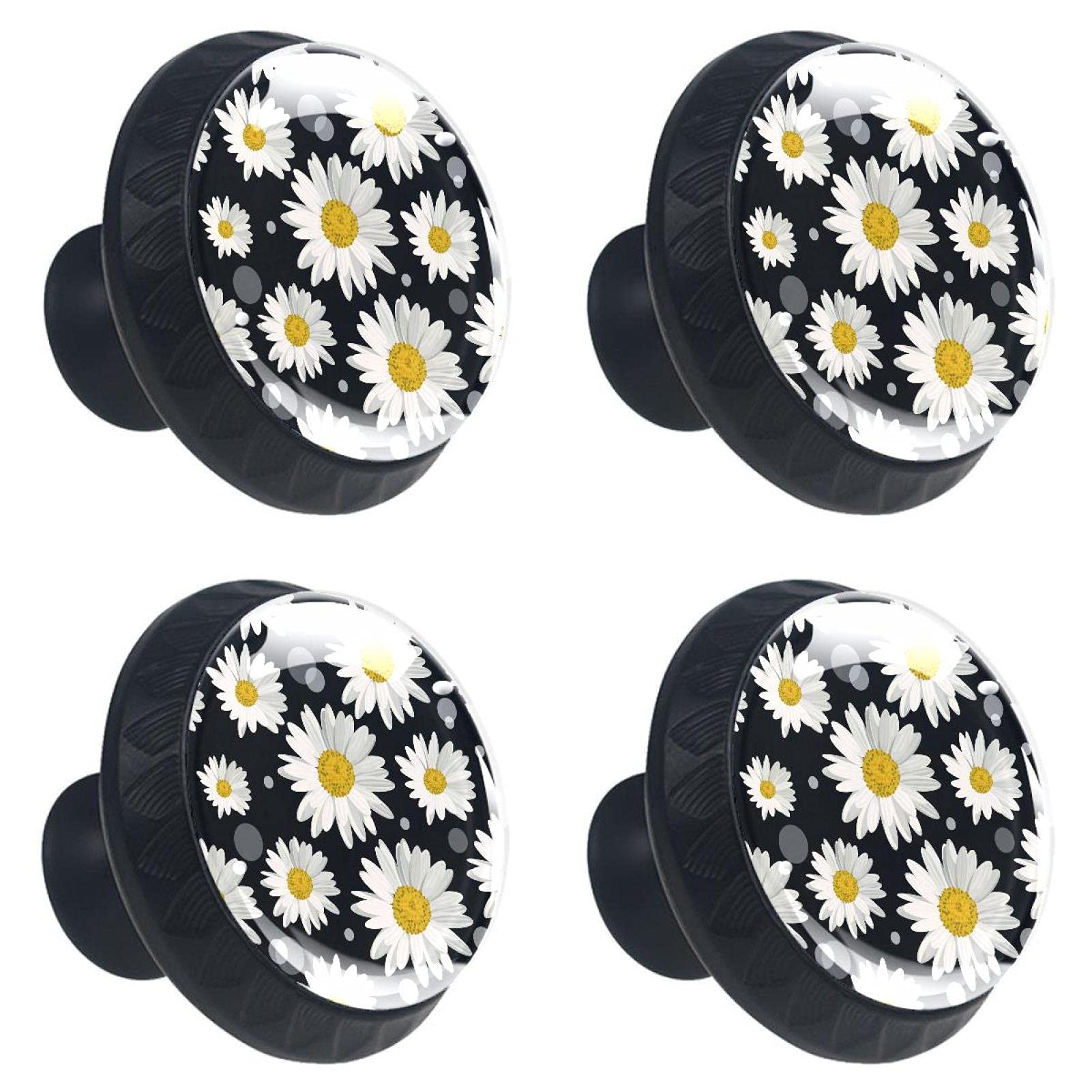 Boutons de tiroir en cristal 30 mm blancs pour meuble de rangement