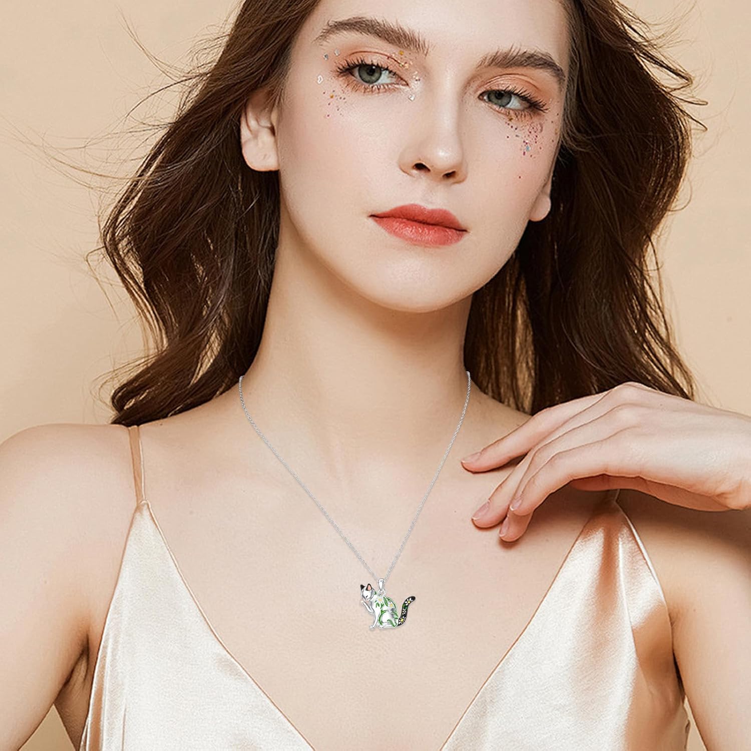 Cat Necklace 925 Sterling Silver Cat Pendant Necklace Jewelry Christmas Birthday Valentine's Day Gifts for Women Her Daughter Mom Sisters Wife - Image 6