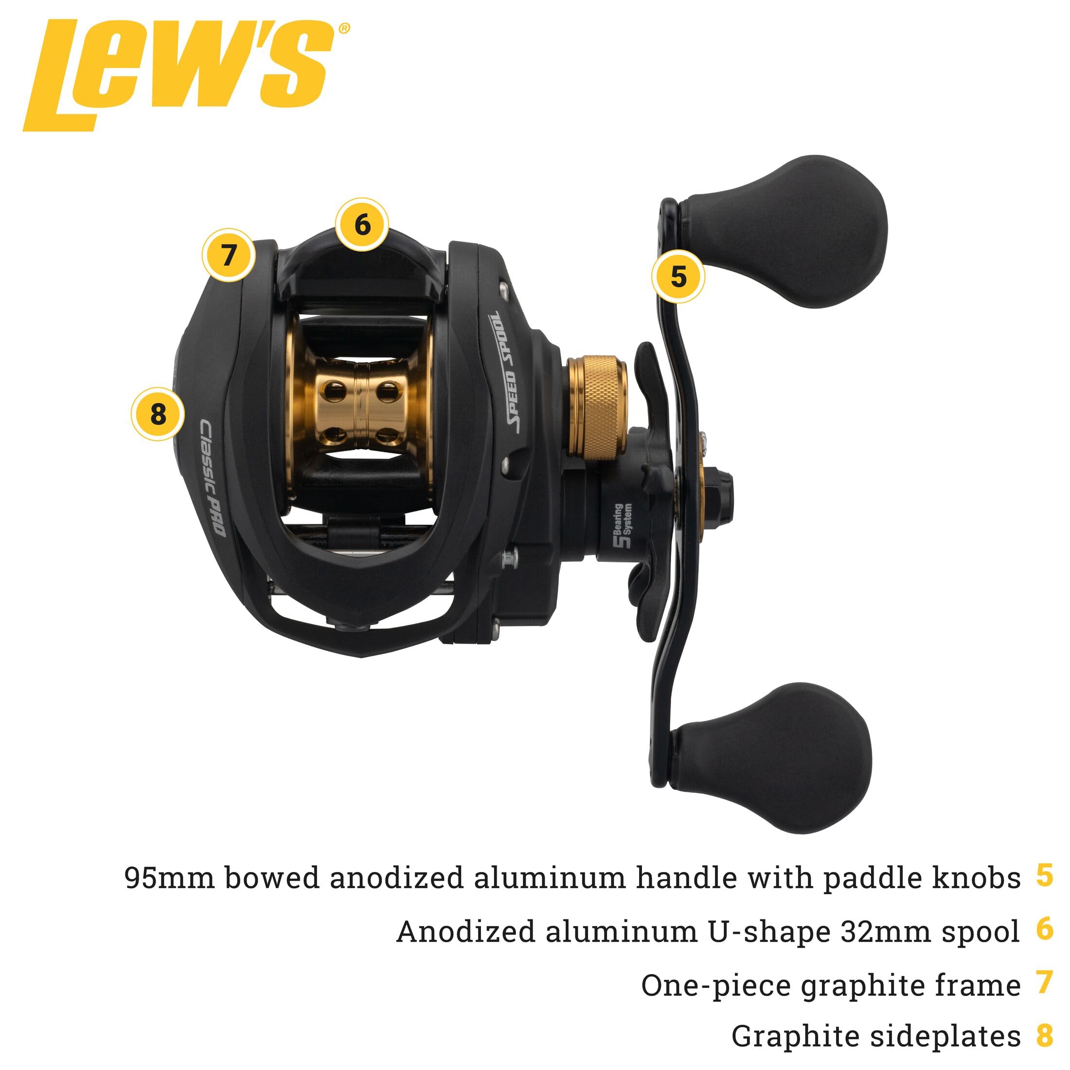 Lew's Classic Pro Speed Spool SLP 7.5:1 Left Hand Baitcast Reel