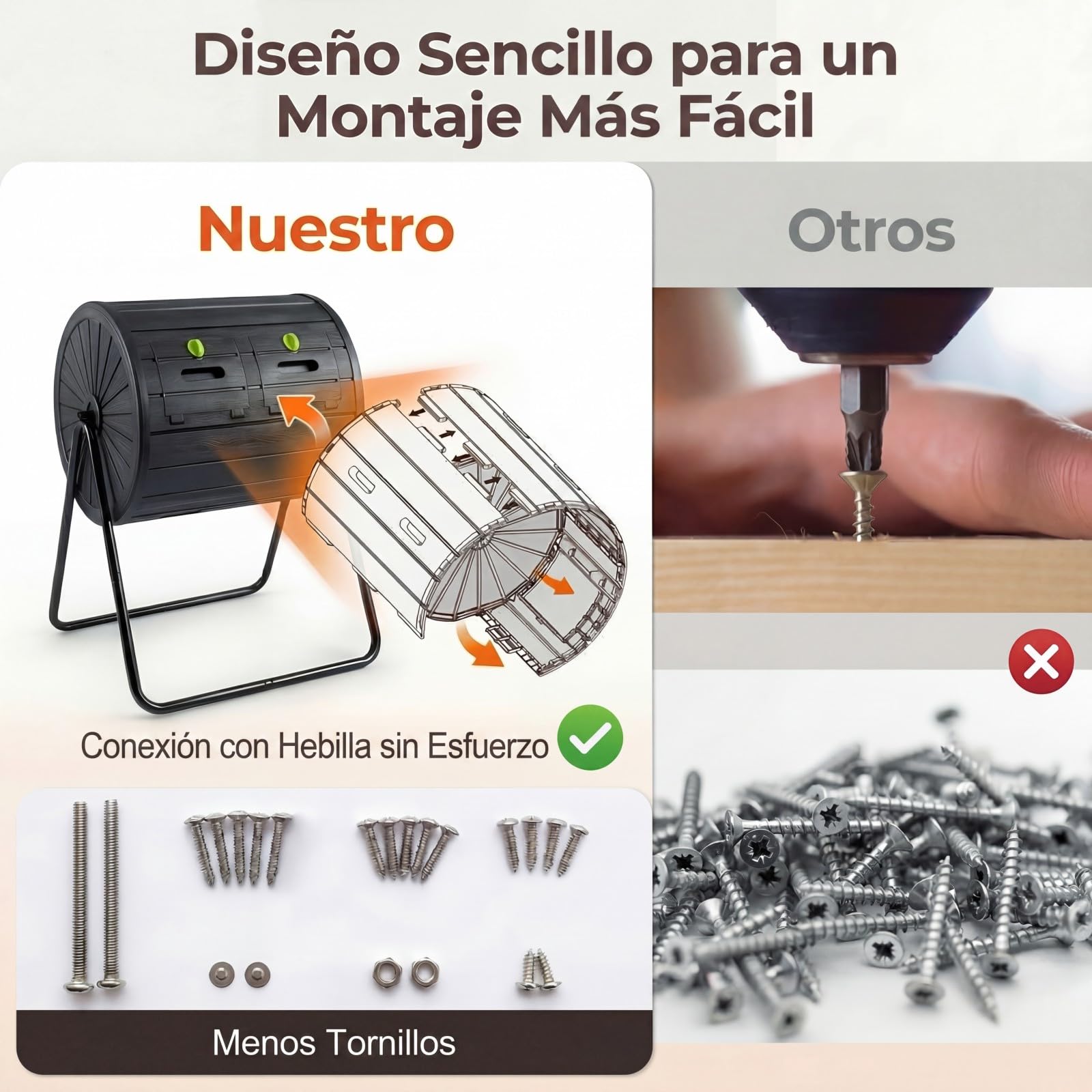 GYMAX Compostador Giratorio de Jardín 142 L, Contenedor de Compostaje de Doble Cámara Compostadora con Puertas Bloqueables, Soporte Metálico para Desechos de Jardín Cocina Patio (Negro)