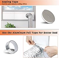 Vista 6 de GCGOODS Kit de ventana de ventilación de secadora para manguera de secadora de 4 pulgadas, placas de sellado de ventilación ajustables para secadora