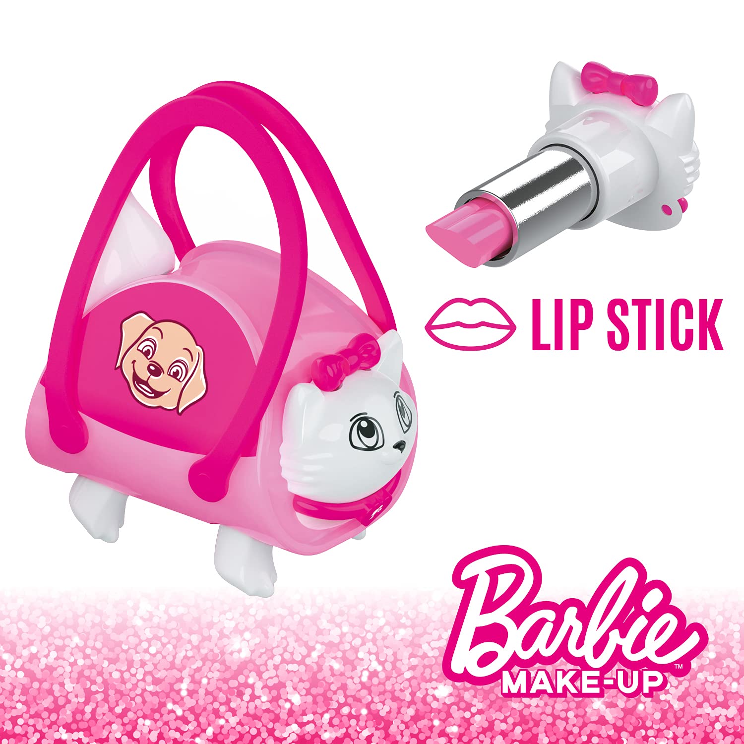 Mondo Barbie torba z kotem 40001, torebka/szminka, w zestawie 1 torba w kształcie kota, 1 szminka