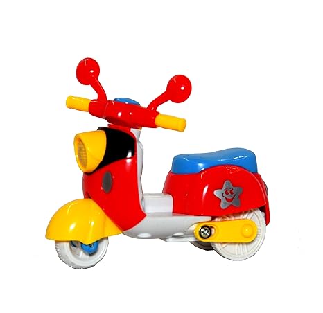 TOYMANIA Little Vehicle Scooter Toy for Kids. | Push and GO Toy Scooter and Bright Multicolor.