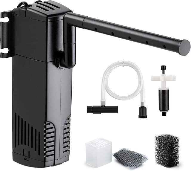NICREW Fish Tank Filter, Internal Aquarium Filter for Small Tank, Coldwater or Tropical Aquariums, 60-150L