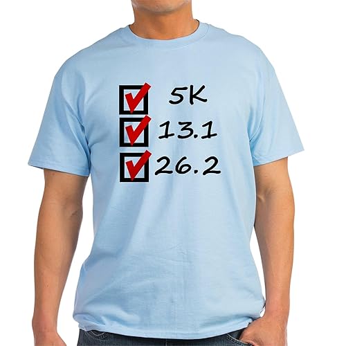 CafePress Race Checklist Light T Shirt Men's 100% Cotton, Classic