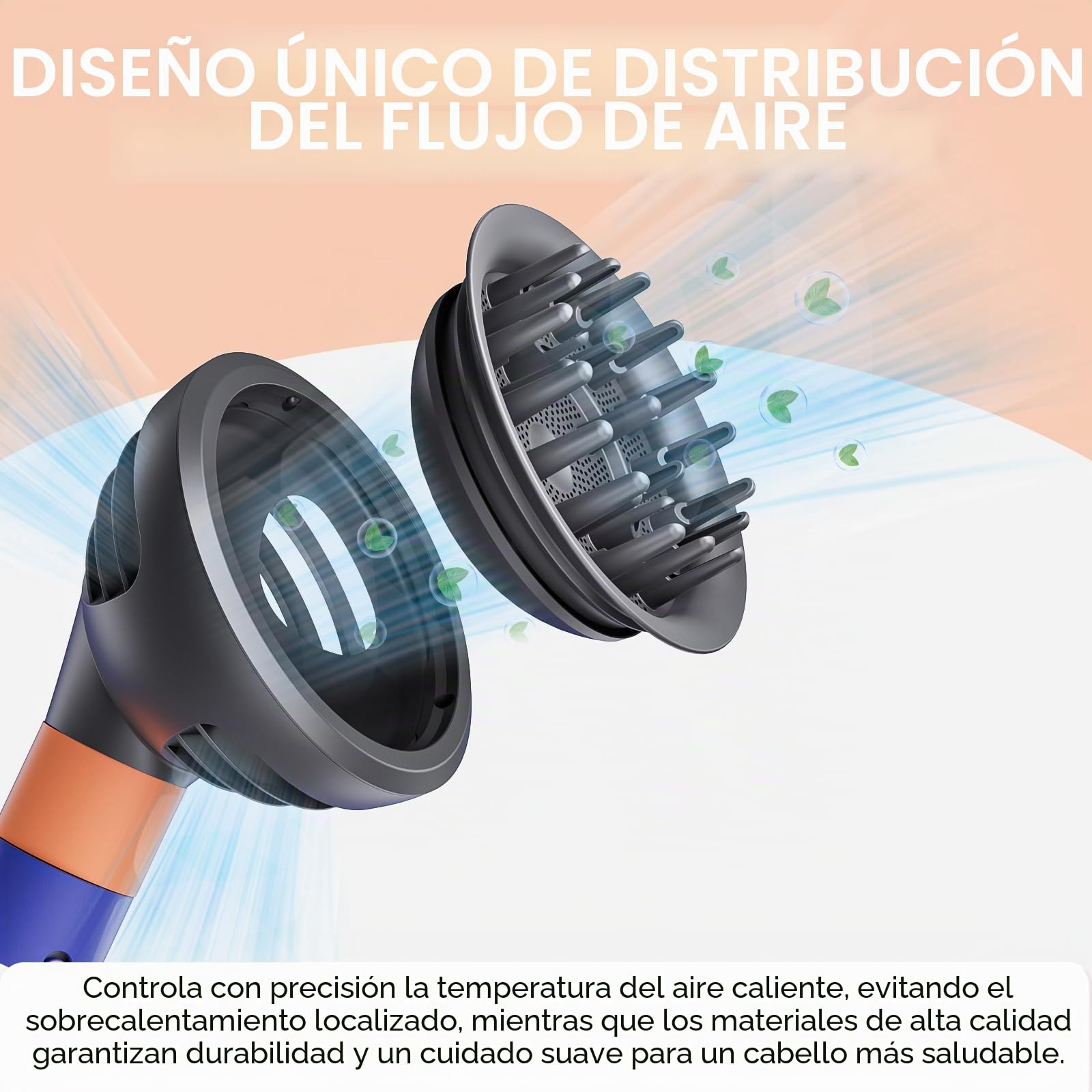 Difusor Airwrap, para Pelo Rizado, Accesorio con Modo de Doble Cúpula y Difusor, Compatible con HS08 HS05 HS01 HS03