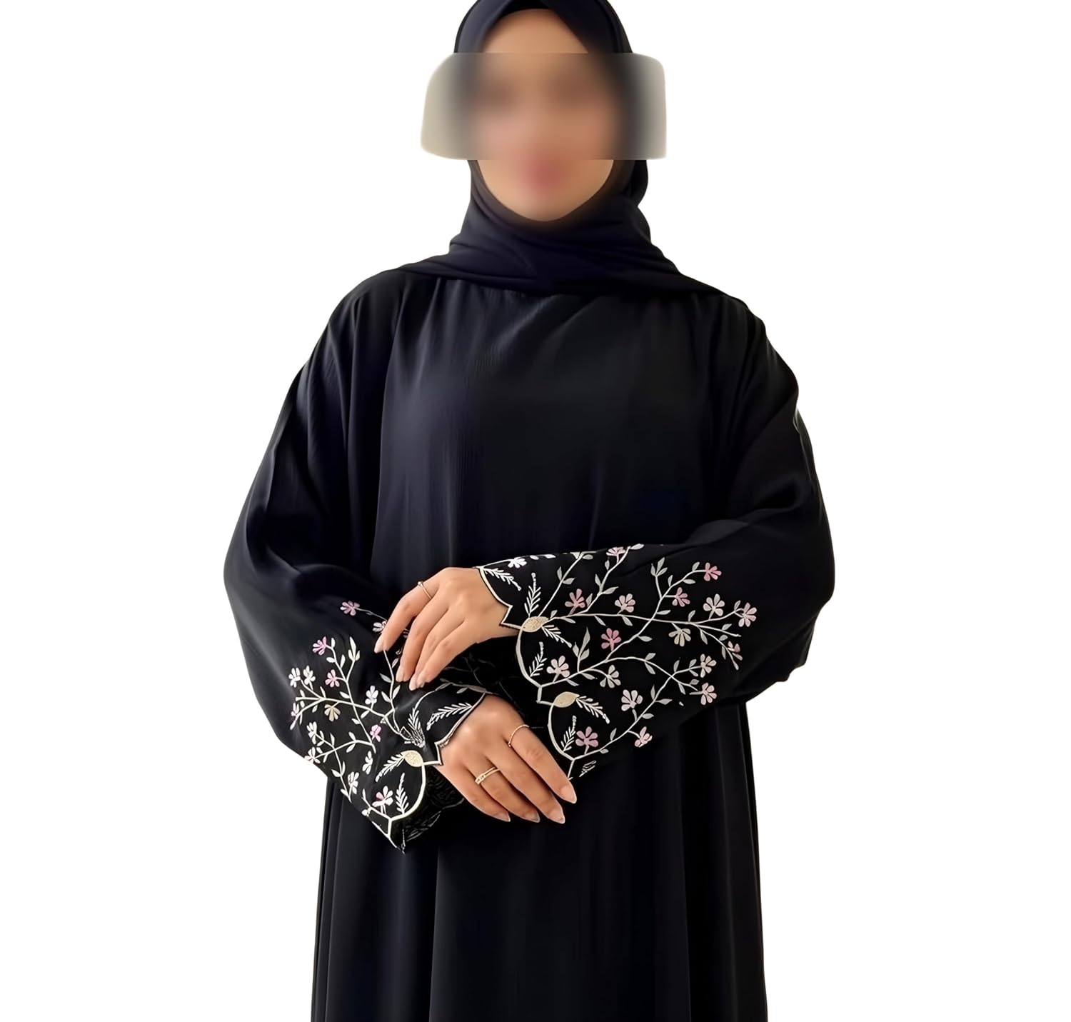 Women Firdaus Fabric Embroidered Abaya | Simple Sleeve Embroidery | Long Sleeve | Without Dupatta - Review, Price and Buying Guide