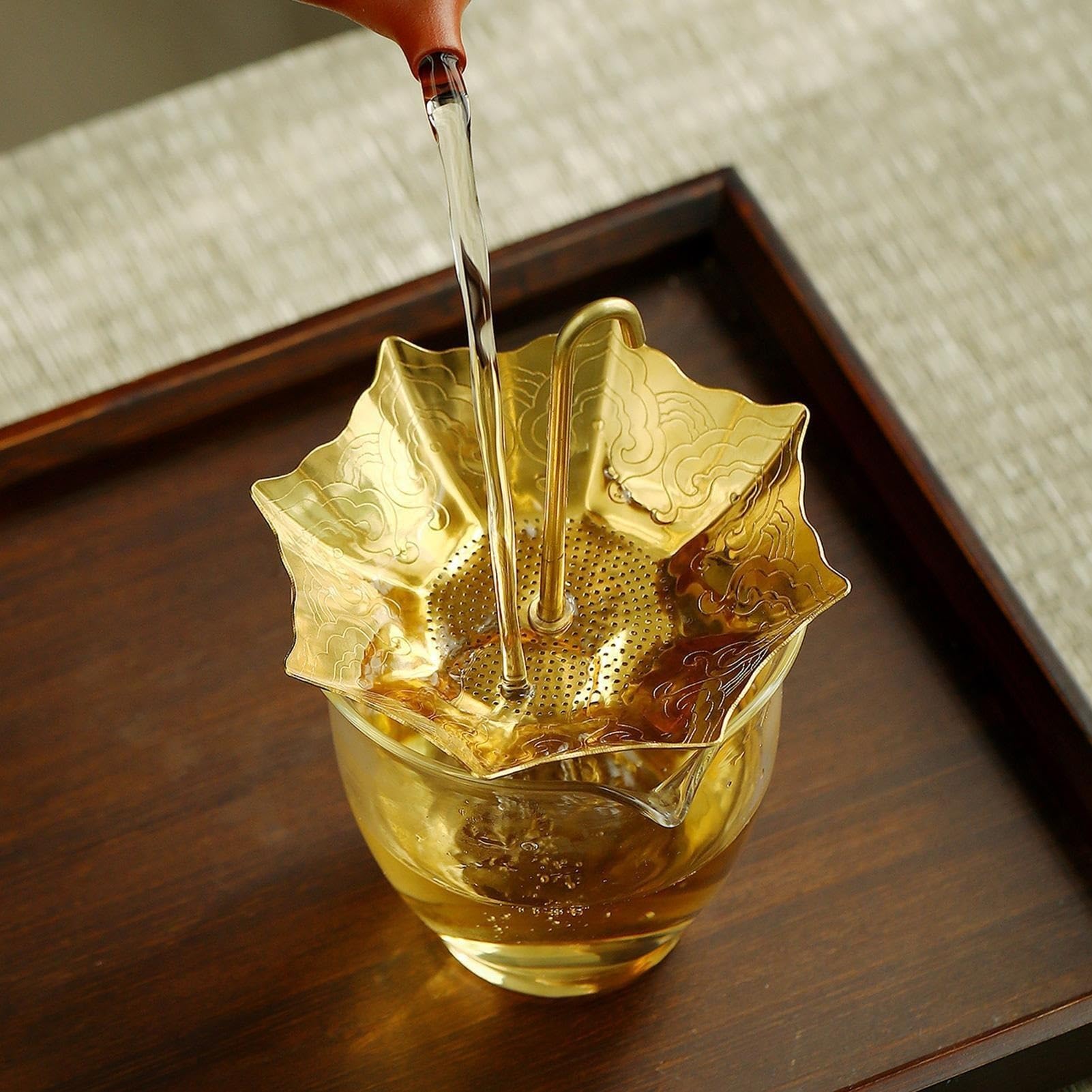 1 Uds colador de té paraguas Infusor hojas sueltas con mango for el hogar cocina encimera apartamento dormitorio Oficina Para Reuniones Familiares Y Oficinas