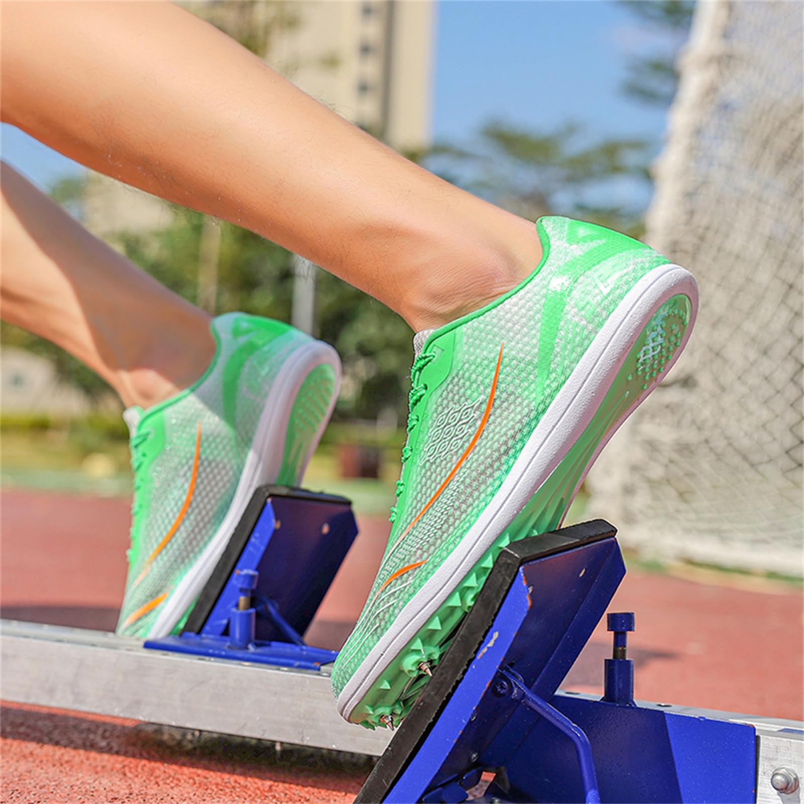 Scarpe da Atletica Leggera per Uomo E Donna con Punte da Corsa da Salto da Corsa E da Sprint Leggere E con Suola Morbida