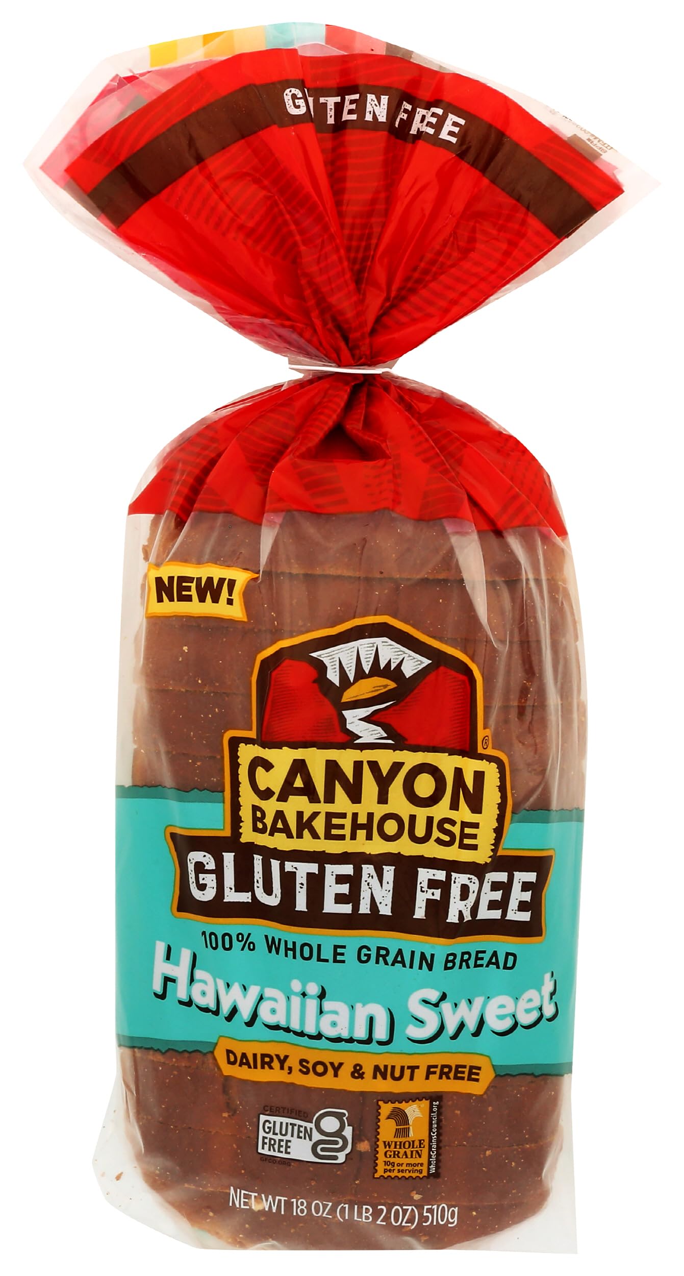 Canyon Bakehouse, Gluten Free Bread Hawaiian Sweet (Frozen), 18oz, Pack of 6