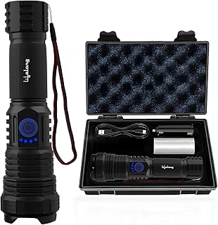 Lifelong Rechargeable High Power Torch Light | 5000 Lumens, XHP90 Emergency Flash Light for Night| 5000 mAh | IP55 Dust &amp; ...