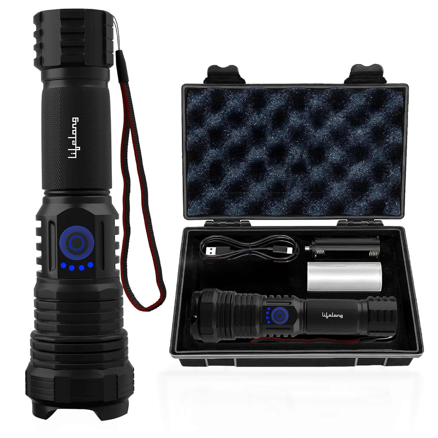 Lifelong Rechargeable High Power Torch Light | 3000 Lumens Emergency Flash Light for Night | IP55 Dust & Waterproof | Adjustable Focus Zoom & Wide Beam for Camping, Trekking & Outdoor Use (LLETL09)-picture-42