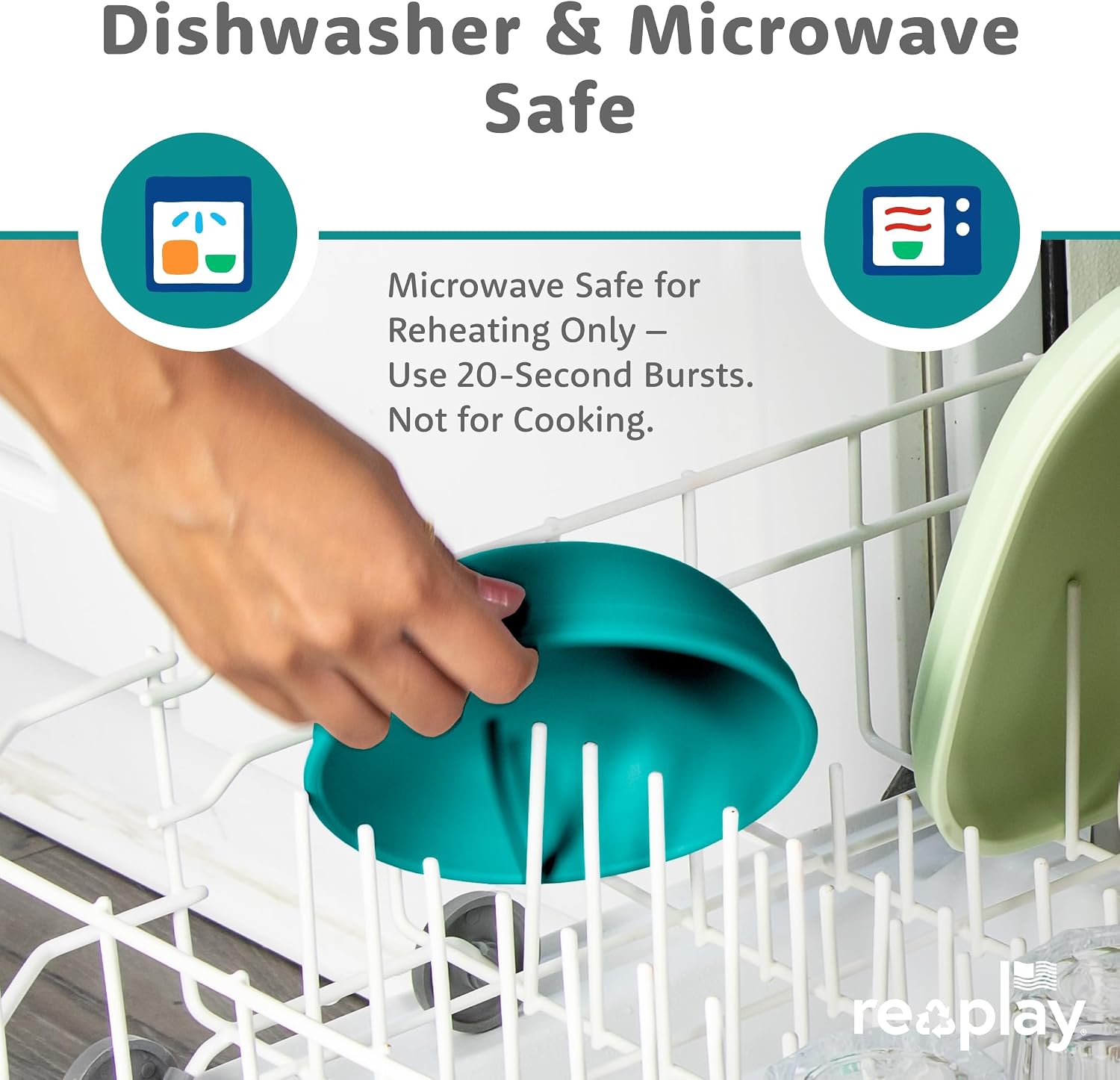 Re-Play Made in USA 20 Oz. Reusable Plastic Bowls, Pack of 6 - Dishwasher and Microwave Safe Bowls for Snacks, Cereals, and Everyday Dining - Durable Toddler Bowl Set 4.75" x 4.75" x 2" - Fairytale