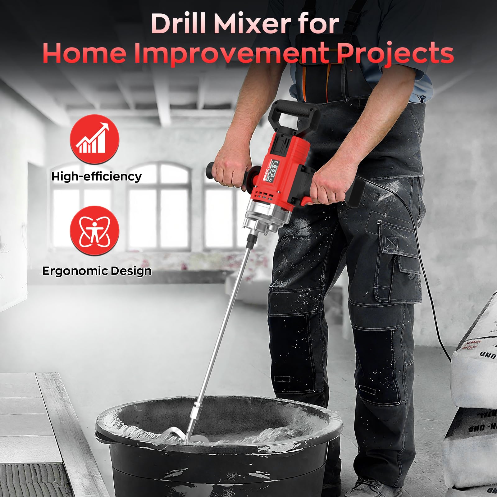 IMAYCC Drill Mixer - Powerful Mixing & Drilling Tool -4 IMAYCC Drill Mixer - Powerful Mixing & Drilling Tool -4