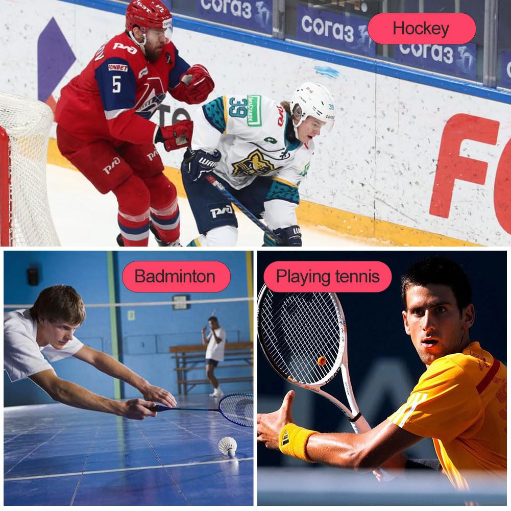 KARELLS Ruban de bâton de Hockey,Ruban De Hockey Adhésif,Ruban de Hockey,Ruban de Hockey Auto-adhésif,Ruban de Tissu de Hockey,Grip Tape,pour Raquette de Hockey,Raquette de Tennis,25m × 25mm,Rouge